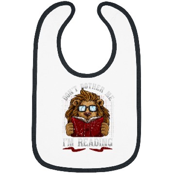 Discover Book Reader Lion Funny Bookworm Reading Humor Book Club Bibs