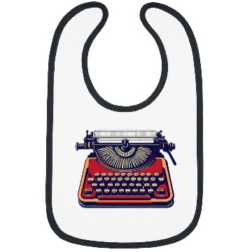 Discover Retro Typewriter Writing for Writer Creative Typewriter Bibs