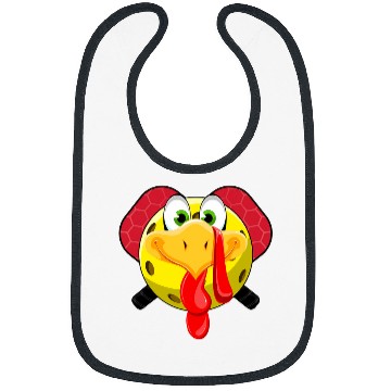 Discover Funny Turkey Face Pickleball Ball Fall Vibes Thanksgiving Bibs