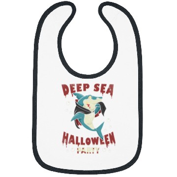 Discover Funny Halloween Shark Vampire Cape Deep Sea Creature Orca Bibs