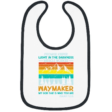 Discover Waymaker Promise Keeper Miracle Worker Retro Christian Bibs