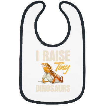 Discover Bearded Dragon Funny Lizard Reptile I Raise Tiny Dinosaurs Bibs