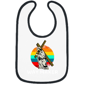 Discover Way Maker Miracle Worker Promise Keeper Christian Easter Bibs