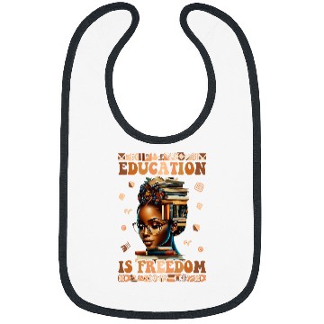Discover Education Is freesdom Book Reader Black History Month Pride Bibs