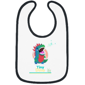 Discover Dino Tiny Dinosaur eating people fun graphic tee Bibs