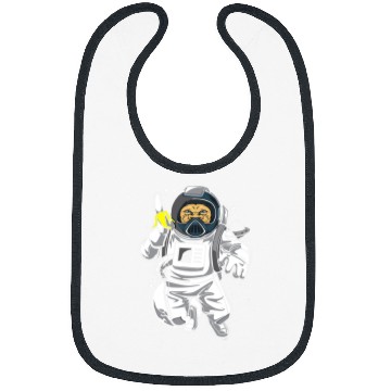 Discover Astronauts Chimpazee astronaut with banana Bibs