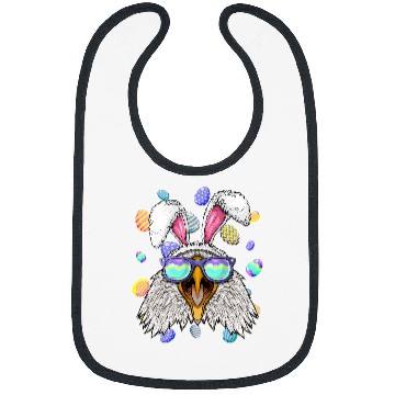 Discover Bald Eagle Easter Bunny Ears Funny Easter Eggs Hunting Bibs