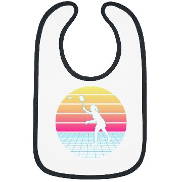 Discover Badminton Retrowave Synthwave Design For A Badminton Player Bibs