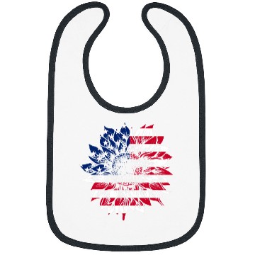 Discover American Flag Sunflower Hippie Bibs