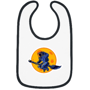 Discover Astronauts Funny Spaceman Halloween Witch Astronaut Bibs