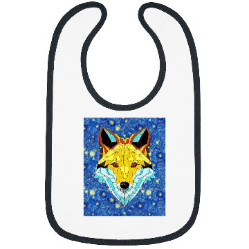 Discover Fox Lover Starry Night Animal Face Mandala Fox Bibs