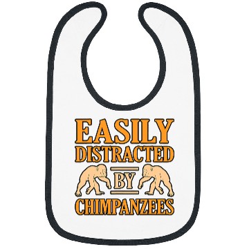 Discover Easily Distracted By Chimpanzee Bibs