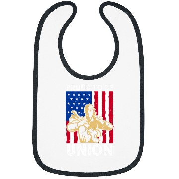 Discover Proud to be Union America Flag Strong Labor Day Bibs