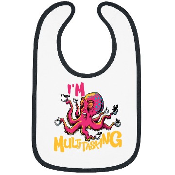 Discover CF Coffee Funny Coffee Multitasking Squid Octopus Bibs