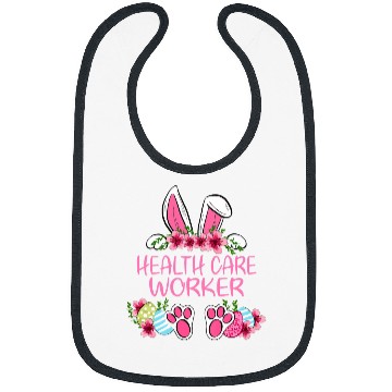 Discover Cute Health Care Worker Rabbit Bunny Ears Happy Easter Eggs Bibs