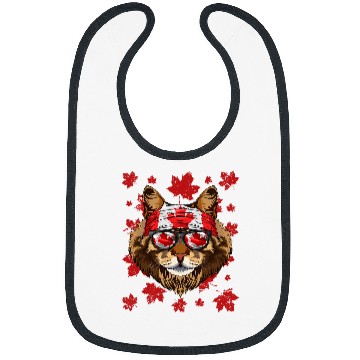 Discover Canadian Maine Coon Patriotic Canada Flag Maple Leaf Pride Bibs