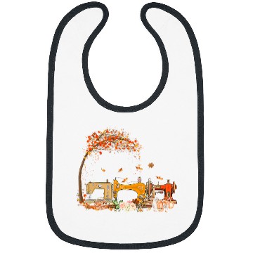 Discover Sewing Machine Lover Quilter Fall Vibes Bibs