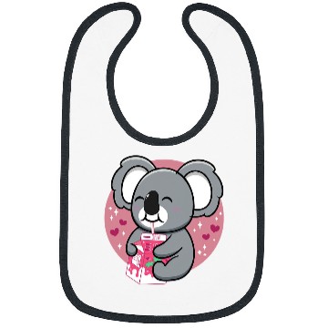 Discover Funny Bear Kawaii Koala Bear Drinking Strawberry Milk Cute Japanese Cute Bears Bibs