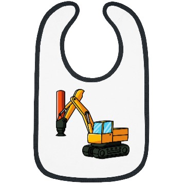 Discover Pile Driver construction site machine Construction workers Bibs