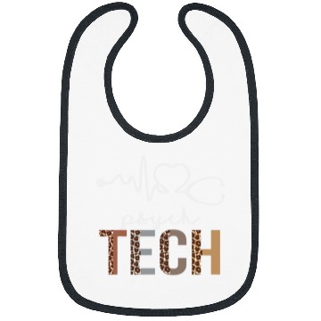 Discover Psych Tech Leopard Heartbeat Appreciation Christmas Women Bibs
