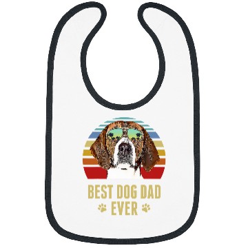 Discover American Foxhound bests Dog Dad Ever Retro Sunset Bibs