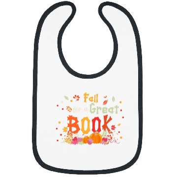 Discover Fall For A Great Book Reading Librarian Autumn Teacher Bibs