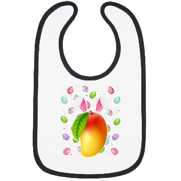 Discover Mango Fruit Lover Easter Egg Funny Mango Easter Sunday Bibs