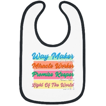 Discover Way Maker Miracle Worker Promise Keeper Light Of The World Bibs