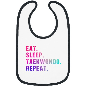 Discover Eat Sleep Taekwondo Repeat 4 Bibs