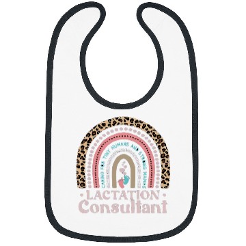 Discover Lactation Consultant Leopard Rainbow Breastfeeding Counselor Bibs