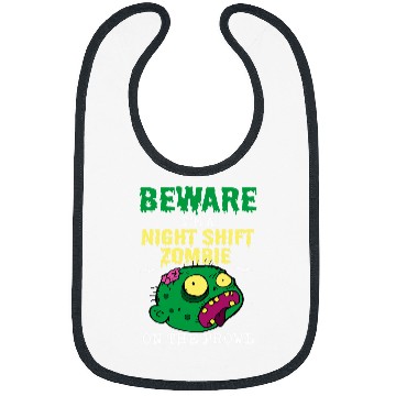 Discover Halloween Night Shift Worker Graveyard Duty Spooky 3 Bibs