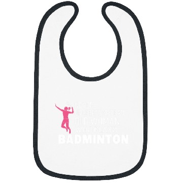 Discover Never old woman plays badminton badminton player Bibs