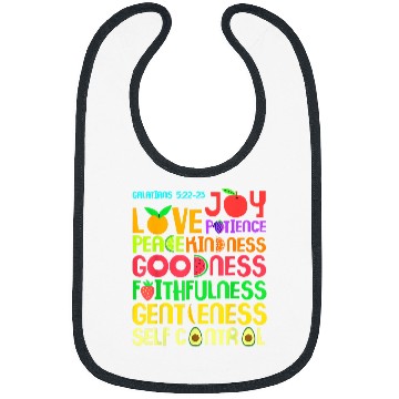 Discover Christian The Fruit of The Spirit Christian Bible Verse Bibs