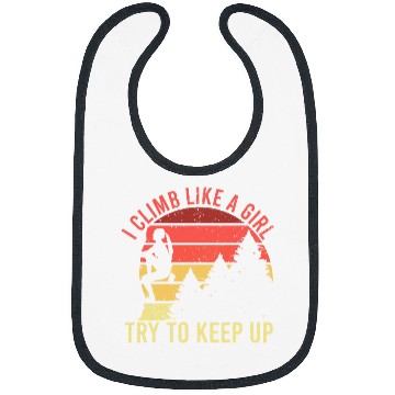 Discover Climbing Climber I Climb Like A Girl Rock Climbing Gear Kids Women vintages Climb Bibs