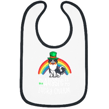 Discover Aussie Lucky Charm St Patricks Day Dog Australian Shepherd Bibs