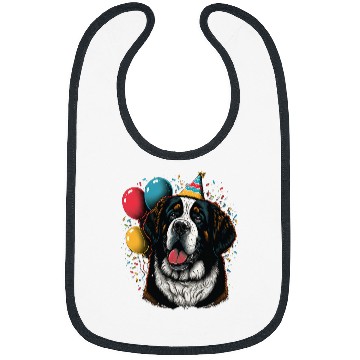 Discover Dog Saint Bernard Celebration Event Birthday Party Saint Bernard Bibs