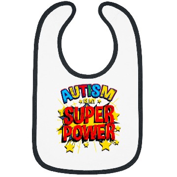 Discover Autism Is My Superpower Neurodiverse Bibs