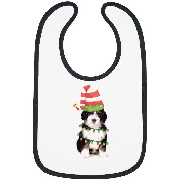 Discover Bernedoodle Puppy Christmas Elf Dog Bibs