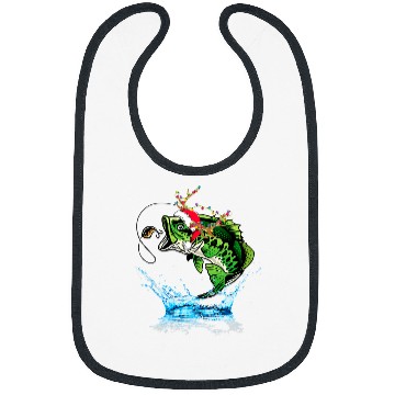 Discover Fishing Funny Fishing Christmas Merry Fishmas Ugly Pajama Fisher432 Fisher Bibs