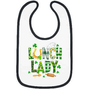 Discover Lunch Lady Happy St Patricks Day Cafeteria Worker Bibs