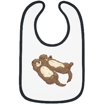 Discover Otters Couple Sea Otter Animal Lovers Love Each Otter Bibs