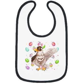Discover Hawk Bird Lover Easter Egg Funny Hawk Easter Sunday Bibs