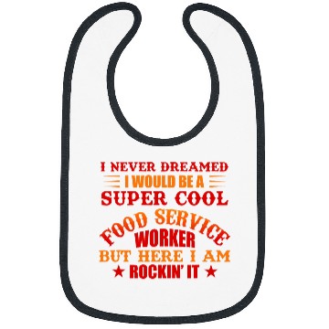 Discover Food Cafeteria Worker Gift Funny School Bibs