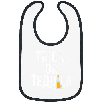 Discover Funny Trick or Tequila for Halloween Lovers Bibs