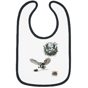 Discover 19thCentury Natural History Owl Illustration Bibs