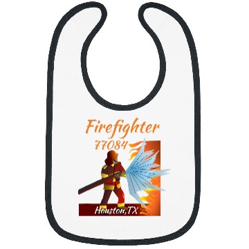 Discover Firefighter Art Houston TX 77084 Bibs