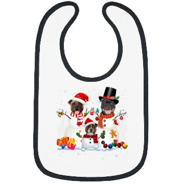 Discover Dog Staffordshire Bull Terrier Snowman Christmas Lights Santa Bibs