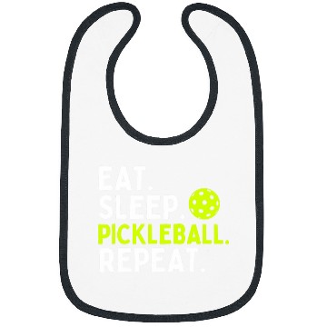 Discover Eat Sleep Pickleball Repea Funny Pickleball Lover Bibs