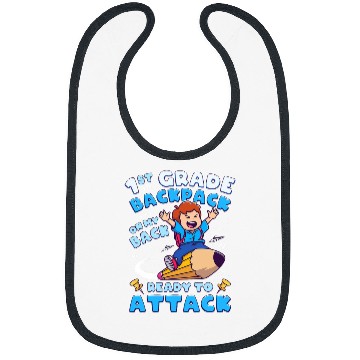 Discover Back To School Boy 1st Grade First Day of School Bibs