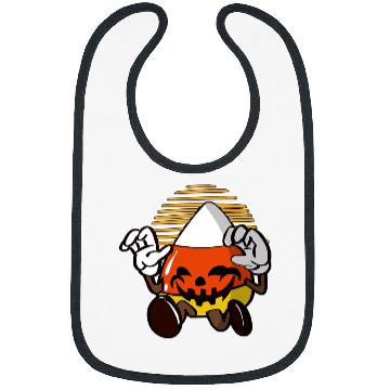 Discover Funny Halloween candy corn illustration Bibs
